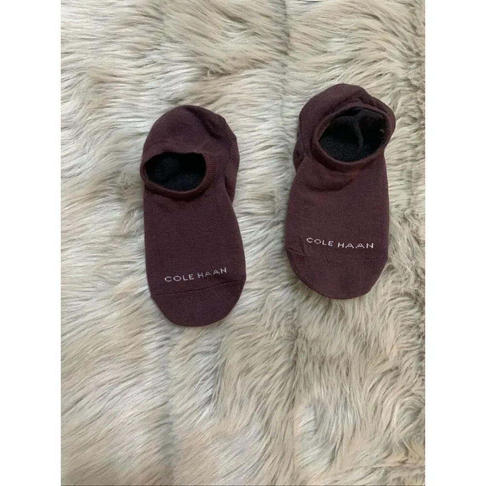 NWOT Cole Haan Brown No Show Socks Size 4-10